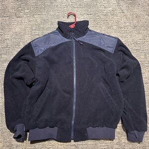 Black and Navy Zip-Up Jacket